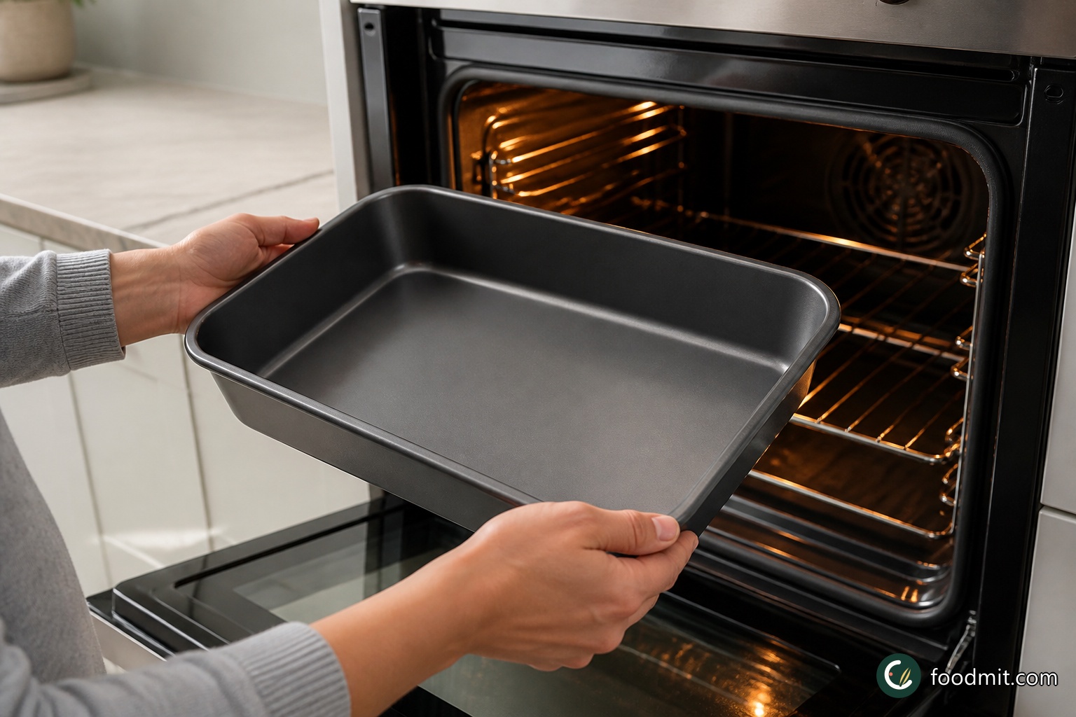 Preheat the oven to 200°C, or 180°C fan-forced. Have a 23 x 33 cm metal roasting pan ready; this recipe is designed for metal, not a ceramic or glass dish.
