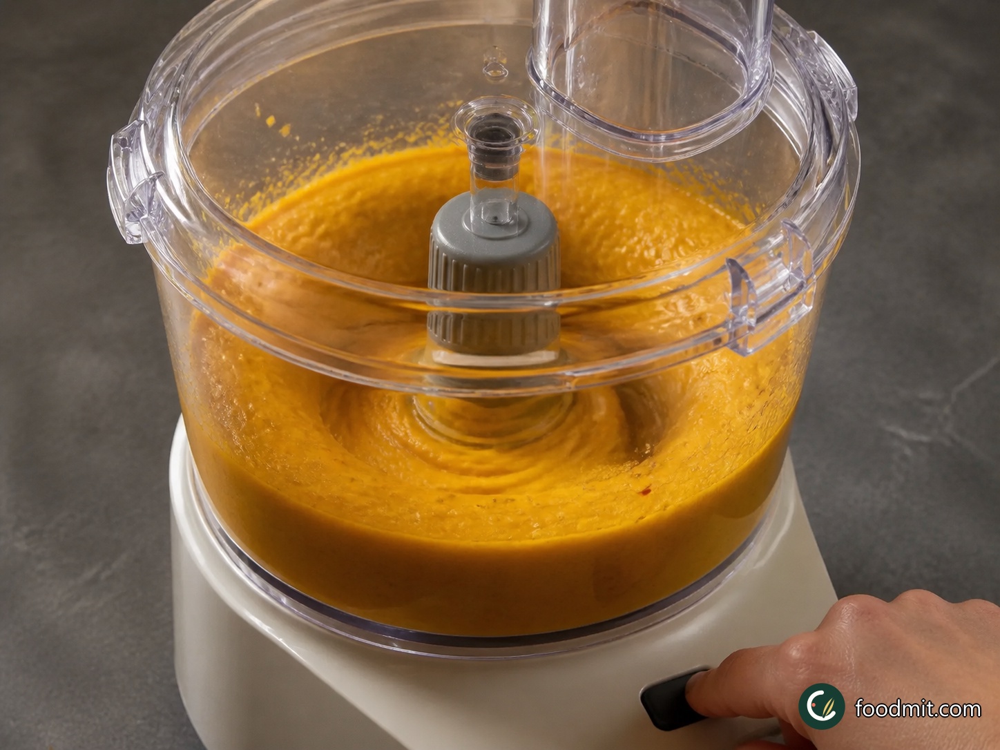 Put the roughly chopped mango, garlic, paprika, lime juice and apple cider vinegar in a food processor. Blend until no pieces remain and the mixture is smooth enough to coat the wings evenly.