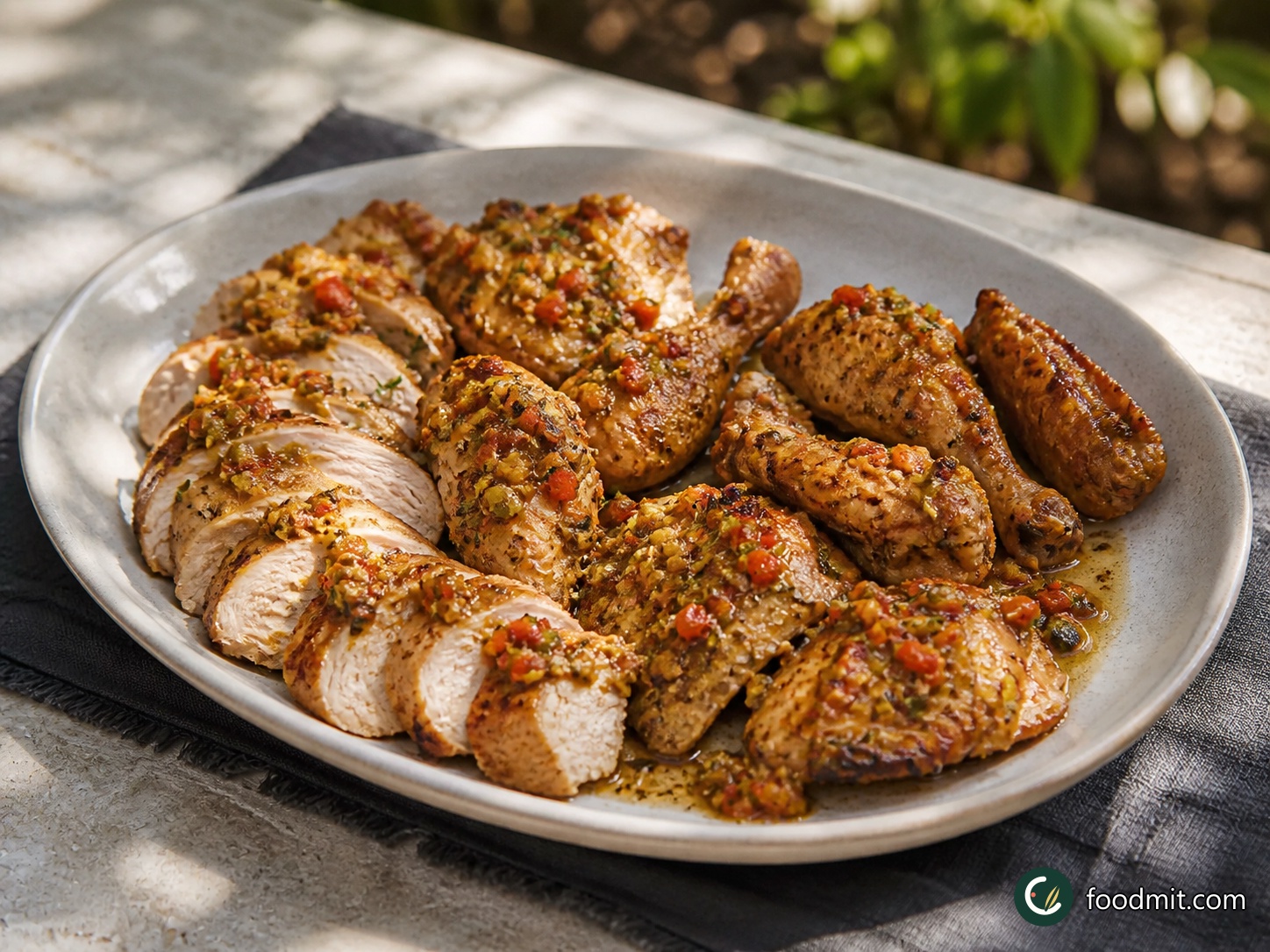 Grilled chili and lemon chicken