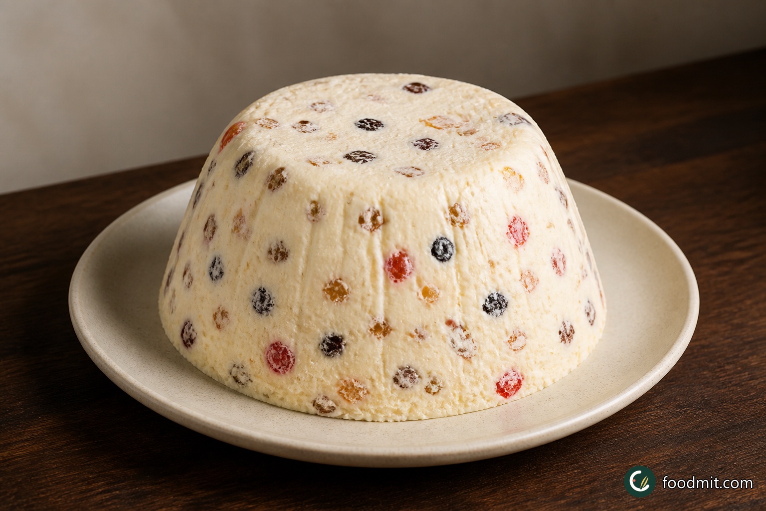 Iced Christmas Pudding with Glace Fruits